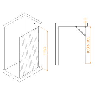 Душевая перегородка RGW WA-102W 351010211-15 110см белый